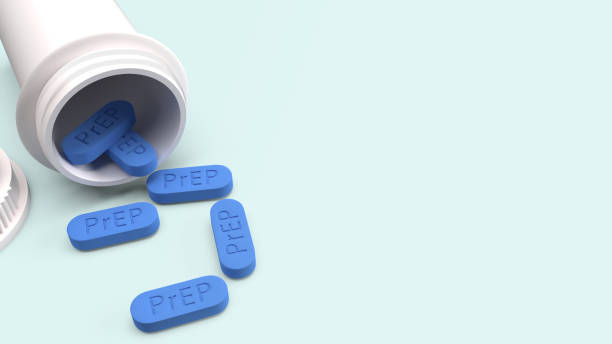 PrEP is HIV prevention pill for medical concept 3d rendering. The PrEP is HIV prevention pill for medical concept 3d rendering. antiviral drug stock pictures, royalty-free photos & images