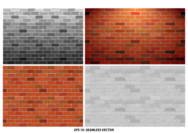 istock set of seamless brick wall textured with grunge style concept. 1178878403