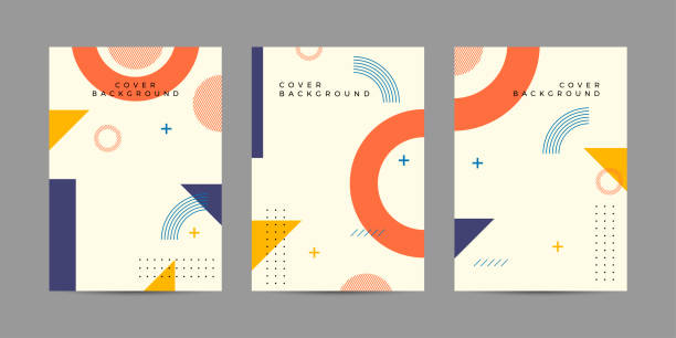 Memphis Cover Style Template Covers with trendy minimal design. Cool geometric backgrounds for your design. Applicable for Banners, Placards, Posters, Flyers etc. Eps10 vector template. backgrounds illustrations stock illustrations