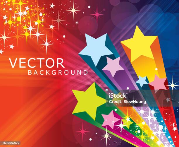 Colourful Exploding Star Stock Illustration - Download Image Now - Star ...