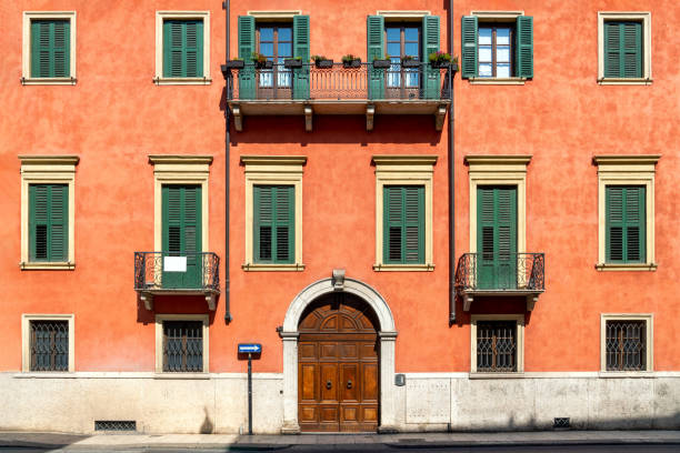 Typical apartment building in Verona, Italy