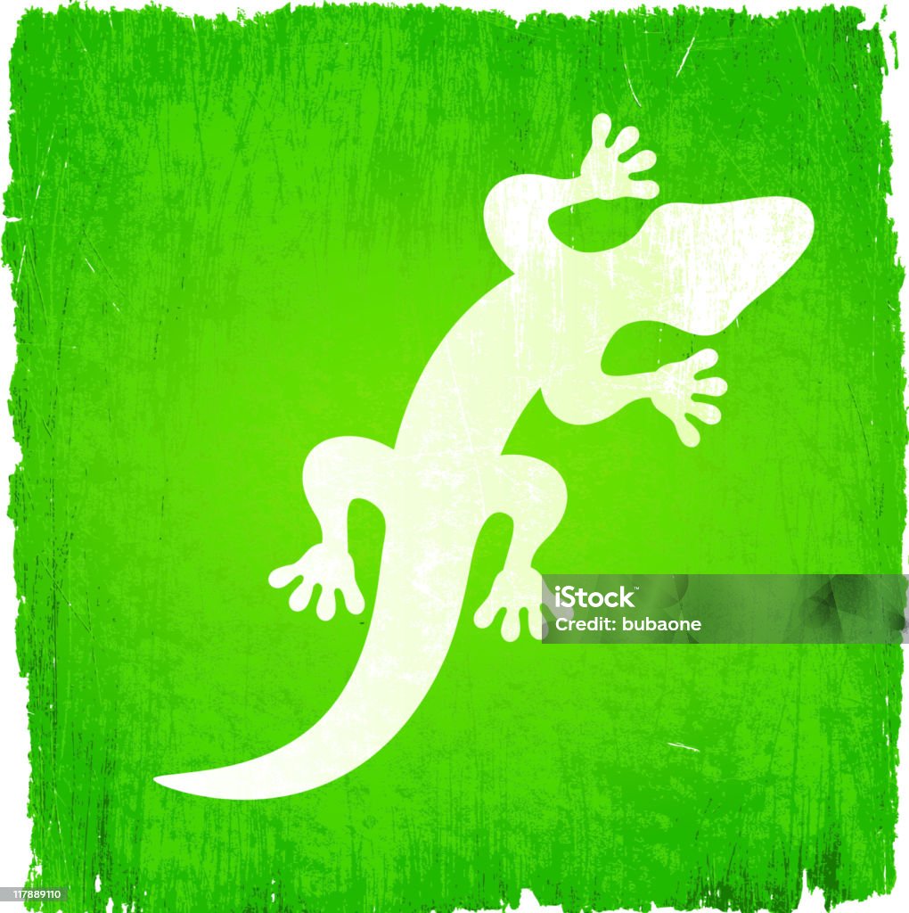 White lizard on green background, with small green lizards lizard  Brown stock vector