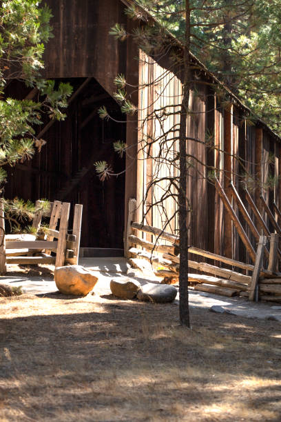 istock Vintage Covered Bridge Structure Made of Redwood 1178893496