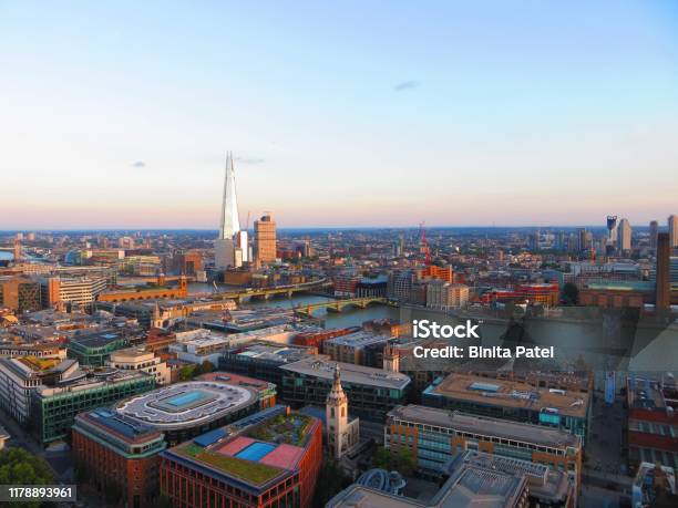 The Shard And The River Stock Photo - Download Image Now - Horizon, London - England, 2019