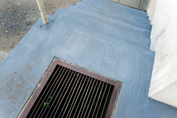 istock Freshly painted concrete stairs, 1178894916