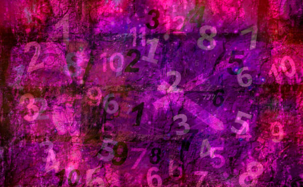 istock Set of numbers on purple background 1178896278