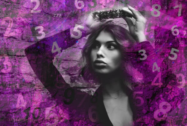 istock Woman in the crown with numerology 1178899083