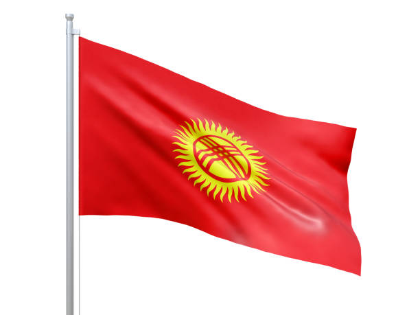 Realistic national flag with high resolution fabric texture