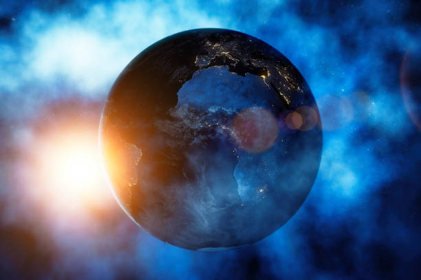 istock Sunrise over Planet Earth at night from space with galaxy star 1178907800