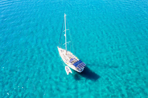 istock A sailing yacht over blue sea water 1178911347