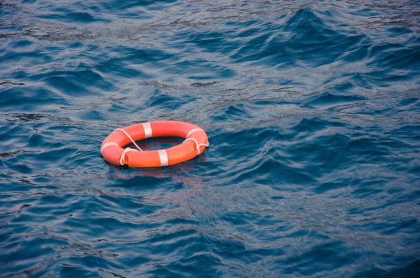 istock Orange rubber rings in the sea 1178912618