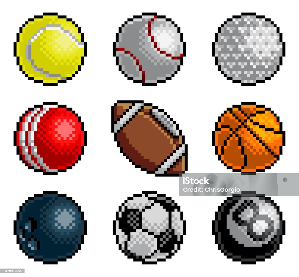 Pixel Art 8 Bit Video Arcade Game Sport Ball Icons Stock Illustration - Download Image Now - Pixel Art, Pixelated, Soccer - iStock Pixel Art 8 Bit Video Arcade Game Sport Ball Icons Stock Illustration - Download Image Now - Pixel Art, Pixelated, Soccer - iStock