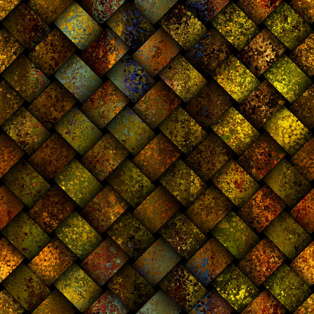 grunge бесшовные текстуры с диагональю крест полосы шаблон, ткать текстуры, 3d иллюстрация - blur band стоко�вые фото и изображения
