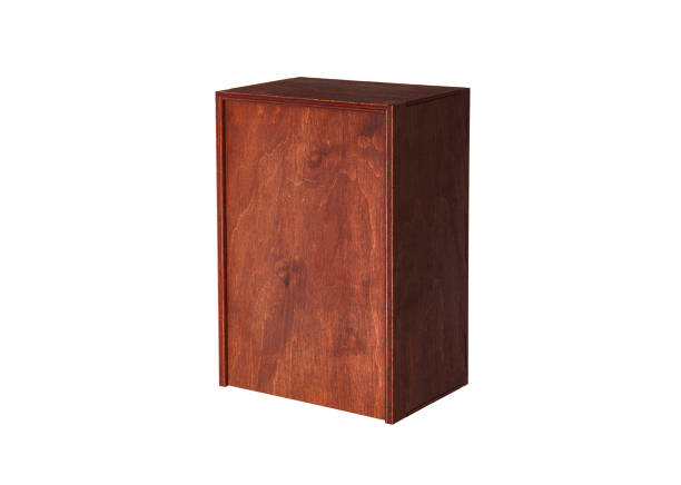 istock Wooden box isolated on white background. 1178914298