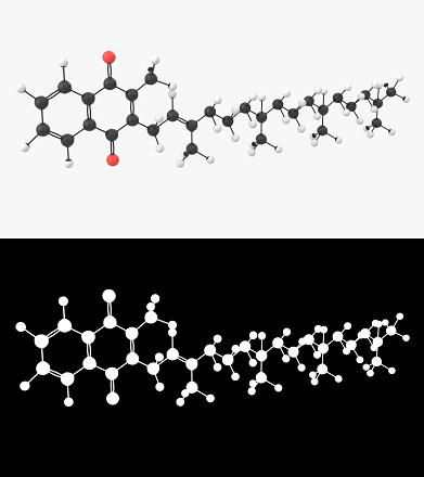 3D illustration of a molecule on white background with alpha layer