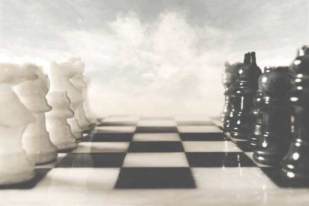 istock Chess deployed to start a game, concept of strategy and business 1178922277