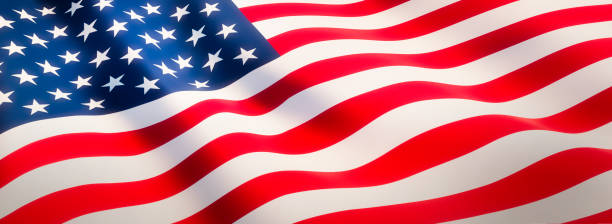 American waving flag