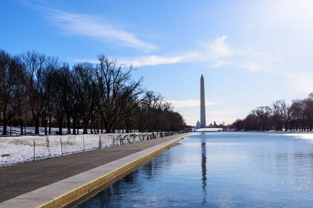 istock Washington Monument In The Winter, Washington Monument reflecting in the Reflection pool, Washington DC 1178926790