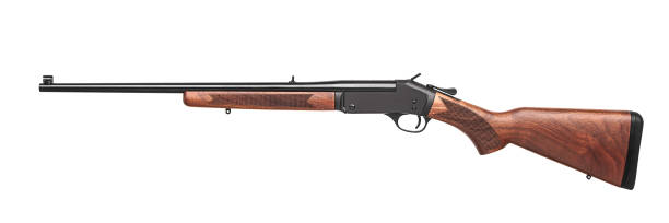 istock Singleshot rifle with wooden butt  isolated on white background. 1178929892