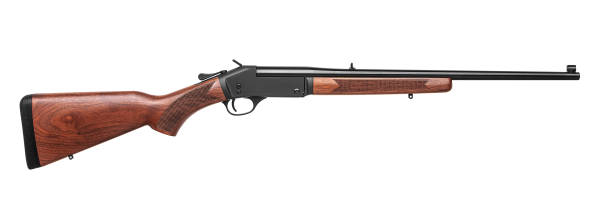 istock Singleshot rifle with wooden butt  isolated on white background. 1178929893