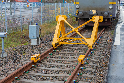 Buffer Stop Train Safety Bumper at Tracks