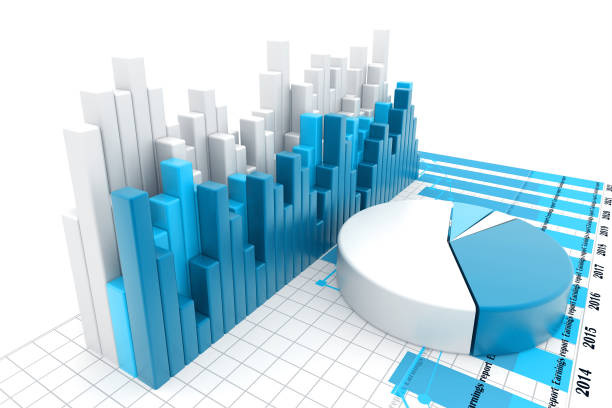 istock Economical stock market graph. 3d illustration 1178934831