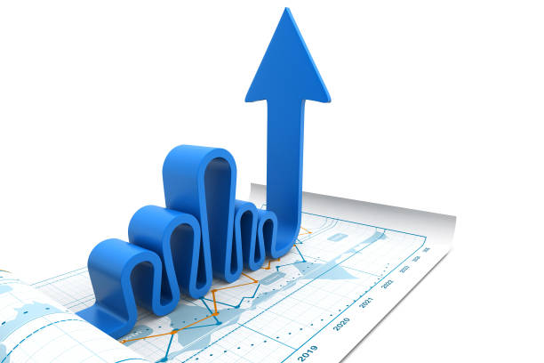 istock Economical stock market graph. 3d illustration 1178934881