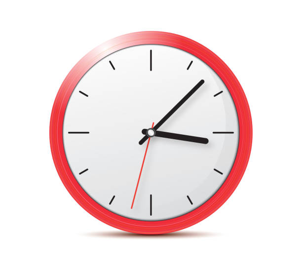 istock Orange clock on an isolated white background stock photo 1178935367