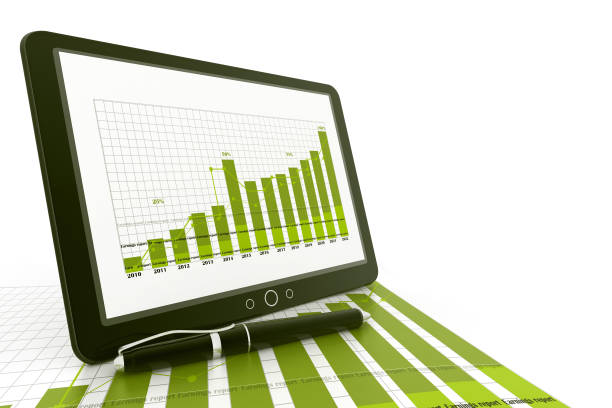 istock Economical stock market graph. 3d illustration 1178940329
