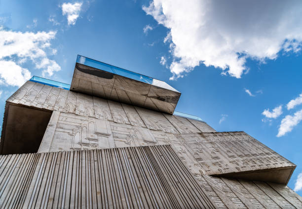 Berlin, Germany - July 27, 2019: Tchoban Foundation, Museum of architectural drawing. Modern office building with cocrete facade