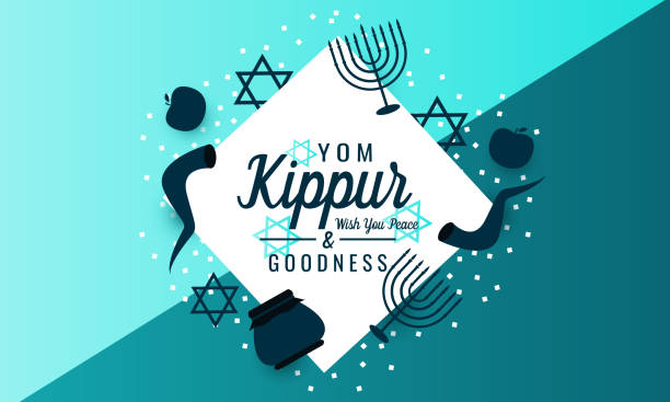 kisusz yom - yom kippur stock illustrations