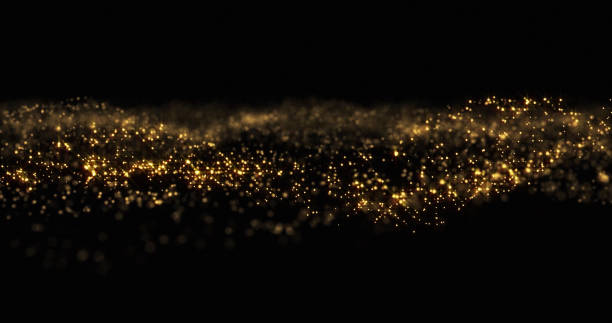 istock Gold glitter particles shine wave, shining gold sparks and yellow glittery bokeh light background. Gold glow and shimmering sparkles shine, abstract magic bright sparks in wave motion 1178948792