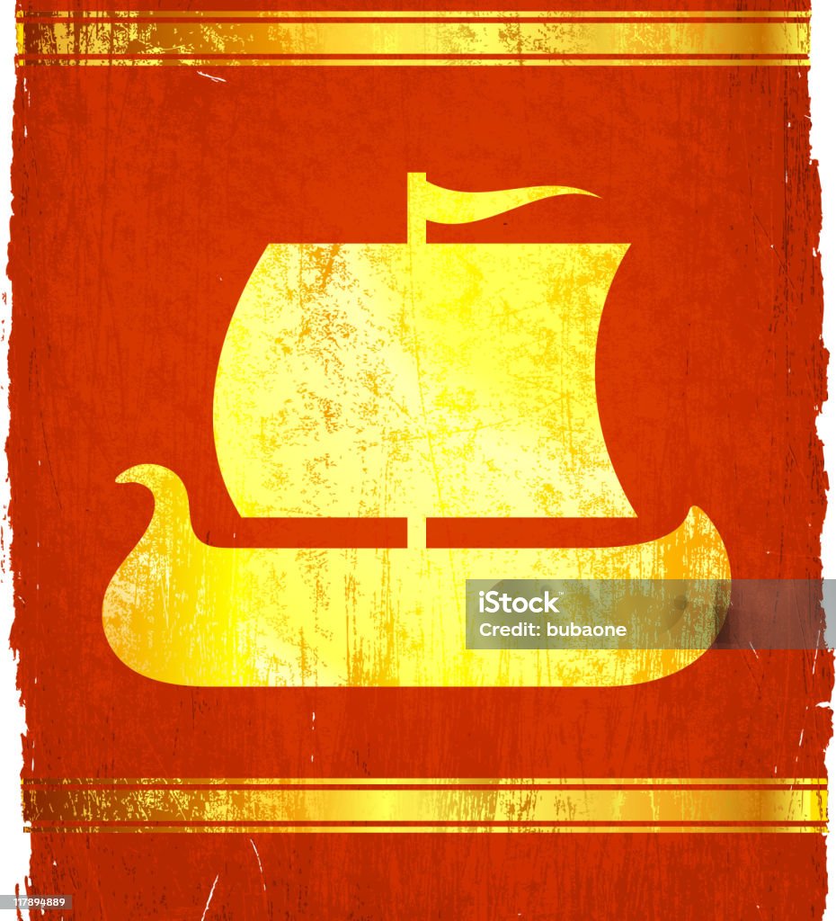 バイキング船にロイヤリティフリーのベクトルの背景 - イラストレーションのロイヤリティフリーベクトルアート