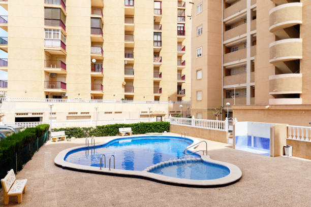 Pool with blue water