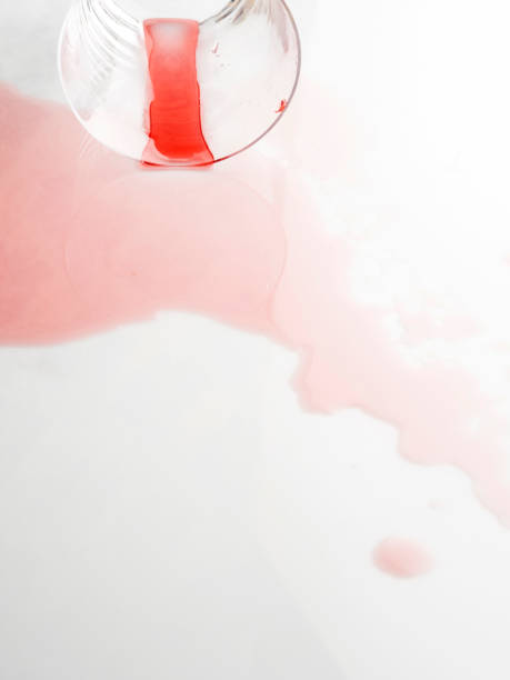 istock Stained,Red wine spilling from glass, Juice Stains, 1178952324
