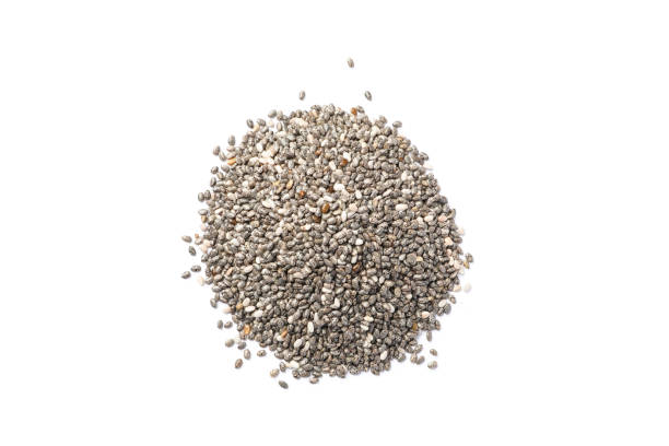 istock Heap of chia seeds isolated on white background 1178953146
