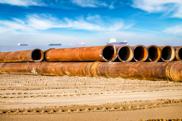 istock Construction of a pipeline at the seaside 1178956035
