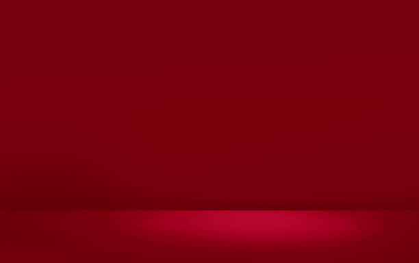 istock 3D Illustration. Plain festive red christmas background 1178959329