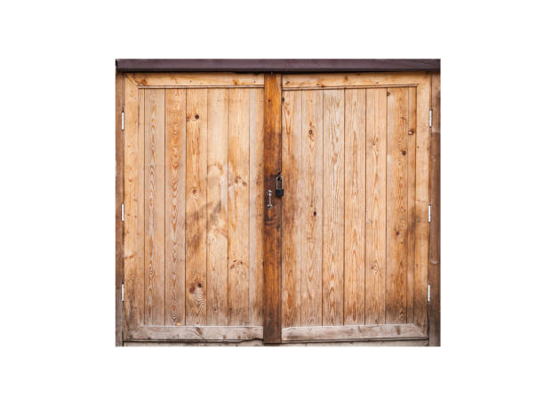 istock Locked old wooden gate isolated 1178959374