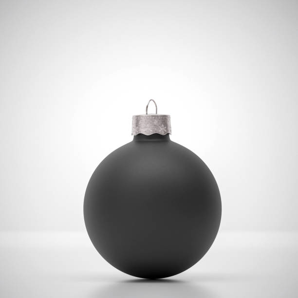 istock Close-up of a modern black Christmas bauble 1178959817
