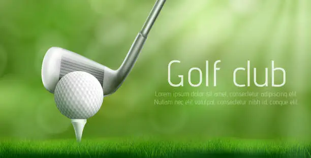 Vector illustration of Golf club tournament realistic vector banner