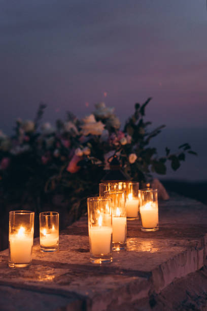 istock Candles and flowers as decorations 1178964433