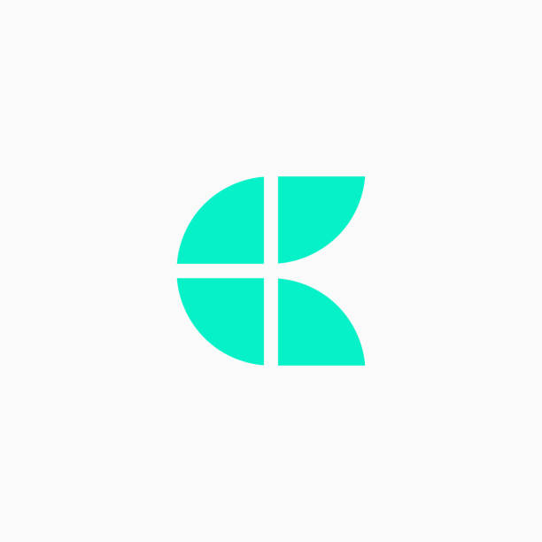 ベクトル ロゴ レター グリーン ブルー ブロック 小文字 c - アルファベットのc点のイラスト素材／クリップアート素材／マンガ素材／アイコン素材