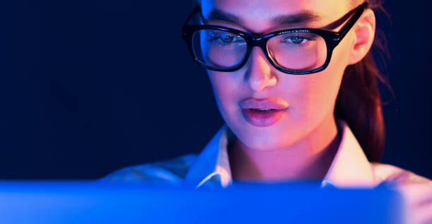 istock Overwork. Woman working on laptop at night 1178967014