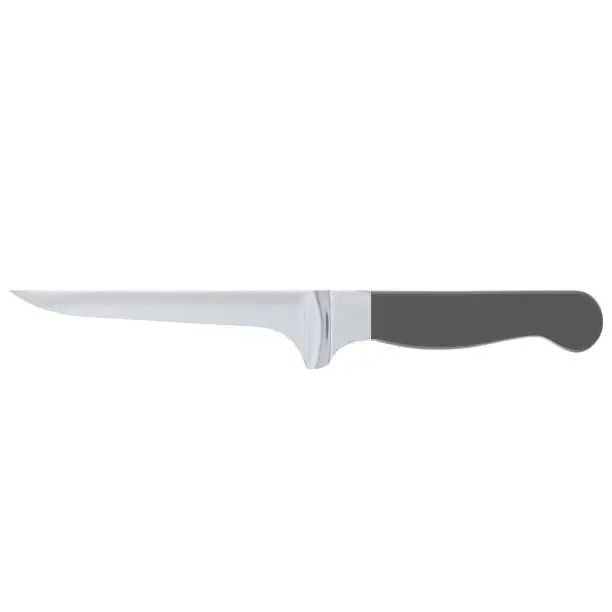 3D rendering illustration of a boning knife kitchen utensil