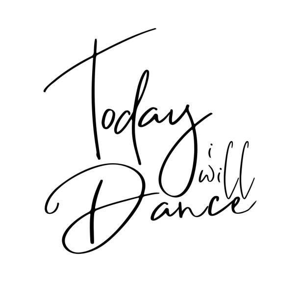 Today i will dance -positive handwritten text. Good for greeting card and  t-shirt print, flyer, poster design, mug. Today i will dance -positive handwritten text. Good for greeting card and  t-shirt print, flyer, poster design, mug. belly dancing stock illustrations