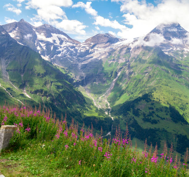 Panoramic Grossglockner High Alpine Road, Hochalpenstrasse, scenic mountain landscape, Austrian Alps