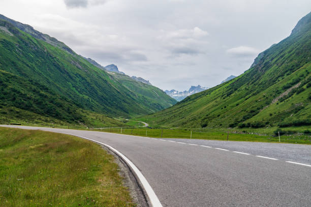 istock Scenic road Silvretta high Alpine route with green mountains, Austrian Alps 1178968886