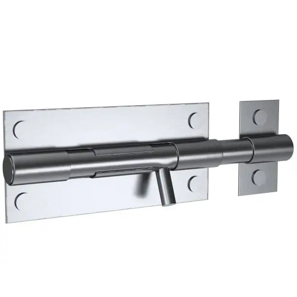 3D rendering illustration of a door latch