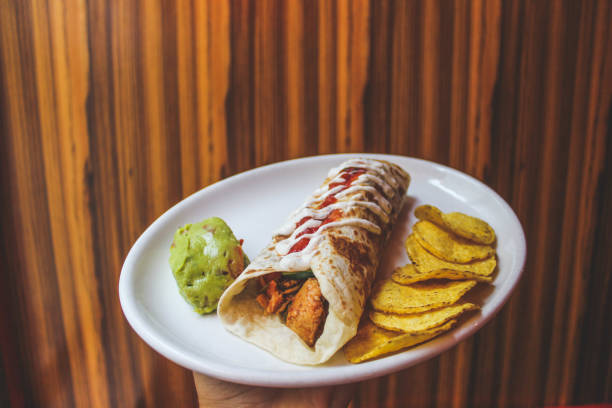 istock Burrito wraps with chicken and vegetables 1178970605